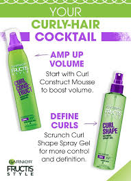 Get The Curls Of Your Dreams In 2 Easy Steps Using Garnier Fructis Style 1 Apply Curl Construct Mousse Evenly To Damp Hair Styles Natural Hair Styles Garnier