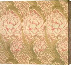It was this feature of the wallpapers that later became a style . Victorian Voysey Wallpaper Design Stretched Canvas Print Canvas Art For Sale Paintingandframe Com