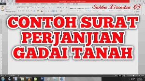 Download contoh surat perjanjian gadai format 768 x 1024 pixel. Contoh Surat Perjanjian Gadai Tanah Youtube