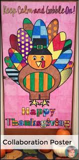 Thanksgiving Door Decoration Each Student Colors One Piece Of The Thanksgiving Do Thanksgiving Classroom Thanksgiving Door Decorations School Door Decorations