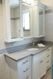 Upper Cabinets With Mirrors And Moulding Master Bathroom Makeover Small Bathroom Makeover Bathroom Cabinets Designs