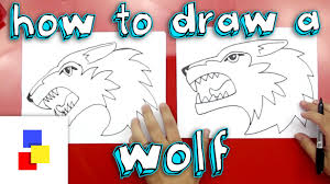 How To Draw A Wolf Art For Kids Hub Wolf Drawing Drawings
