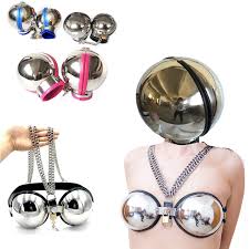 BDSM Bondage Kit Stainless Steel Round Ball Helmet Restraint Lockable Hood  Cover
