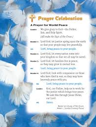 We should all seek to promote peace and love in all that we do. World Day Of Prayer For Peace September 9 Rcl Benziger