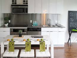 Seamless Stainless Steel Kitchen Backsplashes For Your Home Stainless Steel Backsplash Industrial Style Kitchen Small Condo Kitchen