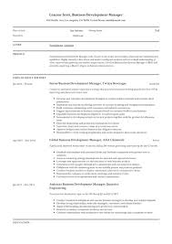 business development manager resume