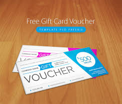 P Download Free Gift Card Voucher Template Psd Freebie Free Psd Colorful Discount Gif Gift Card Template Gift Certificate Template Free Gift Voucher Template