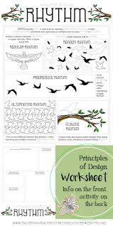 Every Year I Use My Principles Of Design Worksheet In My Introduction To Art Course This Printab Principles Of Design Principles Of Art Art Lessons Elementary
