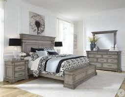 Board and batten walls set the room off with dark gray walls by sherwin williams and a black iron bed. Levon Soft Grey Storage Bedroom Set From Grove Furniture Designs Coleman Furniture