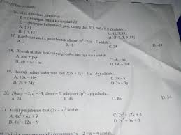 Bentuk Aljabar Berikut Yang Terdiri Atas Tiga Suku Adalah Brainly Co Id