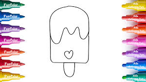 How To Draw And Paint Rainbow Popsicle Painting Drawing For Kids Learn Colors Coloring Pages Drawing For Kids Learning Colors Painting Drawing