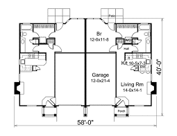 One bedroom duplex floor plans. One Bedroom Duplex 57250ha Architectural Designs House Plans