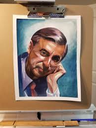 Watercolor portrait of Mister Rogers : r/Watercolor