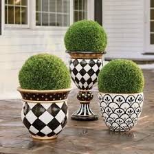 Black And White Checkered Outdoor Planters Solar Lights Ideas Outdoor Discover Designer Egg Grandin Road In 2020 Painted Flower Pots Planters Diy Flower Pots