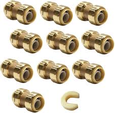 All require specialized tools to make those connections. Pack Of 10 Efield 3 4 Inch Straight Coupling Push Fit Fitting To Connect Pex Copper Cpvc With A Disconnect Clip No Lead Brass 10 Pieces Amazon Com