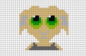 Harry Potter Dobby Pixel Art Dobby Harry Potter Harry Potter Crochet Harry Potter Perler Beads