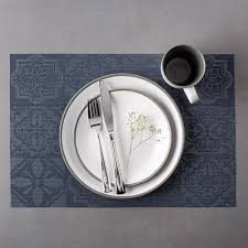 Maybe you would like to learn more about one of these? Harman Textaline Ii Spanish Tile Vinyl Placemat Navy Kitchen Stuff Plus