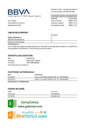 Bbva bank offers checking and savings accounts, credit cards, wealth management, and other financial services for individuals and businesses. Argentina Bbva Bank Statement Template In Excel And Pdf Format In 2021 Bank Statement Statement Template Templates