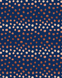 Rose Gold Navy Polka Dot Painted Metallic Pattern Basic Minimal Pattern Print Polka Dots Wallpaper Minimal Patterns Gold Polka Dot Wallpaper