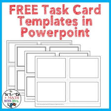 If this is you or someone you know, check out this great list but, if you're looking for an easily printable flashcard option, give the site a try. Free Task Card Templates In Powerpoint By Science With Mrs Lau Tpt