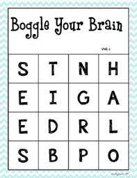 Boggle Your Brain 40 Weeks By Acraftyteacher Tpt In 2021 Boggle Brain Teasers For Kids Word Study