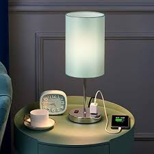 Buy top selling products like round prism mini table lamp with matching fabric drum shade and brookstone® friendship table lamps in white (set of 2). Teal Lamp For Bedroom Small Table Lamp For Nightstand 3 Way Dimmable Touch Control Bedroom Lamp With Charging Outlets Turquoise Shade Chrome Base Kids Room Small Lamp Bulb Included Pricepulse