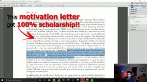 Motivation letter samples and templates. How To Write Successful Motivation Letter For Phd Youtube