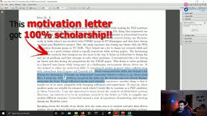 A motivation letter is an essay 1 page a4 long that a student attaches to other documents when entering a higher education institution. How To Write Successful Motivation Letter For Phd Youtube