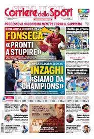 Arricchito da contenuti multimediali, dirette e iniziative editoriali. La Prima Pagina Del Corriere Dello Sport Di Roma Foto Solo La Lazio