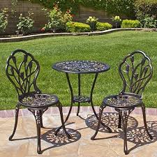 Best Choice Products Outdoor Patio Furniture Tulip Design Cast Aluminum Bistro Set In Antique Bistro Patio Set Outdoor Patio Decor Outdoor Patio Furniture Sets