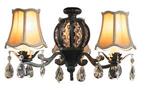 This 10 round ceiling fan light kit is made of several crystal discs surrounded by a chrome metal finish, providing a stunning, floating effect. Craftmade Eck898av Antoinette Light Kit With Silk Shades Antique Verde Ceiling Fans Accessories Tools Home Improvement