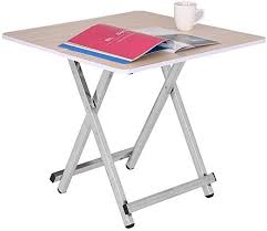 Ship From Usa Vansee Portable Folding Table Home Dining Table Casual And Convenient Folding Table In 2020 Folding Table Tray Table Small Foldable Table