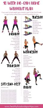 10 Week No Gym Home Workout Plan At Home Workout Plan At Home Workouts Workout Plan