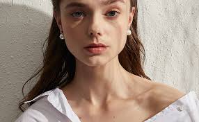 ZowBinBin Pearl Earrings 18k White Gold Plated 925 Sterling Silver Pearl  Earrings Hypoallergenic Pearl Drop Earrings with Cubic Zirconia Pearl  Earrings Size 8mm-13mm Fine Jewelry for Women Ladies, Sterling Silver,  Pearl, :