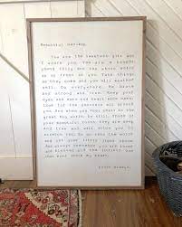 Large Wall Art Home Decor Signs Wall Hanging Inspirational Quotes Wood Art Beautiful Darling Framed Wooden Sign Wall Signs Large Wall Art Home Decor Signs
