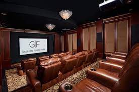 Choose from black and brown leather theater seating with up to nine different styles. Custom Home Theater Furniture Orders