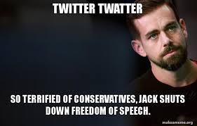 I wanna correct myself, twitter is not down, dns whose twitter use is down. Twitter Twatter So Terrified Of Conservatives Jack Shuts Down Freedom Of Speech Make A Meme
