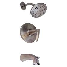 Kohler single handle ritetemp tub and shower trim with rain shower head. Kohler K T45104 4 Bn Alteo Brushed Nickel Tub Shower Trim