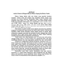 Untuk lebih memahami arti abstraksi, kita bisa. Contoh Laporan Jurnalistik Bahasa Sunda Brainly Nusagates