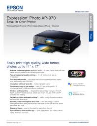 For all other products, epson's network of independent specialists offer authorised repair services, demonstrate our latest products and stock a comprehensive range of the latest epson products please enter your postcode below. Epson Expression Photo Xp 970 Wireless All In One Printer Dell Usa