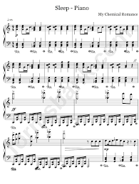 My Chemical Romance Sleep Piano Music Sheet Printable Pdf Download