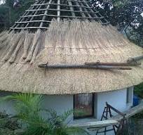 Bamboo Hut with Thatched Roof