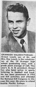 Granger News April 30 1954 Mr. and Mrs. Wilbur Stephens and three children,  Connie, Julie and Barry, of Opportunity, Wash- ington, were weekend guests  at the Emery E. Stephens home. Wilbur is