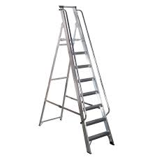 Find many great new & used options and get the best deals for 3 steps folding light type aluminum step ladder staircase with long handrail at the best online prices at ebay! Workshop Equipment 8 Tread Industrial Platform Step Ladder Class 1 Bs2037 Aluminium Steps Youngman Ladders