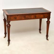Antique Victorian Burr Walnut Leather Top Writing Table Antique Writing Tables Writing Table Desk Writing Table