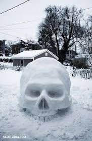 Too Cool Skull Snow Sculptures Snow Art