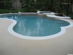 It makes so beautiful color combination inspired from this image. Pool Kool Deck Ideas Paint Concrete Patio Concrete Pool Painted Pool Deck
