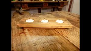 With the matching candle holder you give. Pallet Wood Candle Holder Youtube