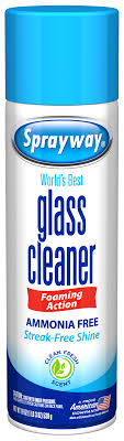 The best performing product we have found is mb stone care mb . Glass Cleaner Foaming Aerosol Spray 19oz Sprayway