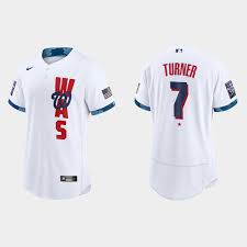 Trea vance turner (born june 30, 1993) is an american professional baseball shortstop for the washington nationals of major. Trea Turner Washington Nationals 2021 Mlb All Star Game Authentic Jersey White